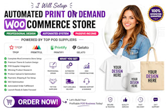 setup automated print on demand woocommerce store tpop printful printify gelato
