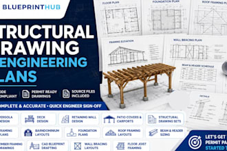 design structural framing design plan and permit ready for city submittal
