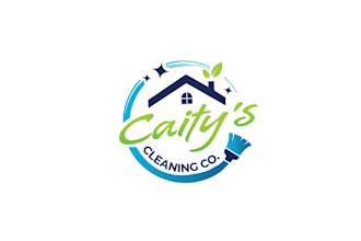 design modern green cleaning company logo