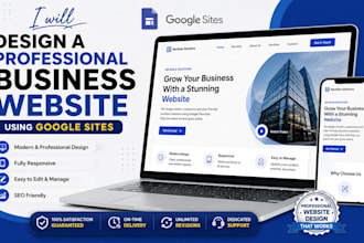 design a professional business website using google sites