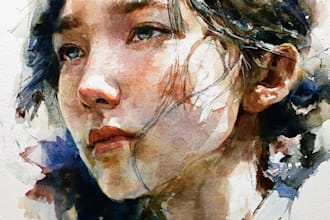 a watercolor illustration art