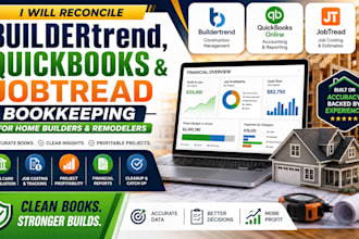 reconcile buildertrend, qb, jobtread bookkeeping for home builders and remodeler
