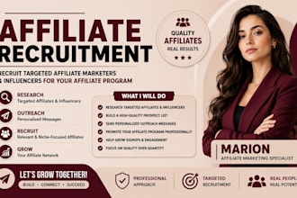 recruit targeted affiliate marketers and influencers for your affiliate program