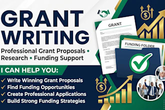 write a nonprofitable grant proposal, grant application, and grant research