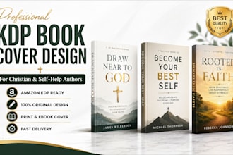 design amazon KDP book cover for christian and self help authors
