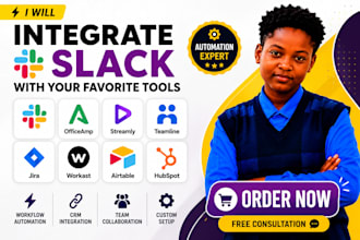 integrate slack officeamp streamly teamline jira workast airtable hubspot