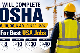 osha 8, 10, 30 and 40 hour courses