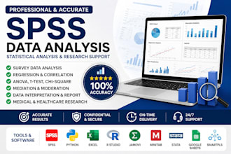do spss data analysis, statistical analysis, survey analysis and reports