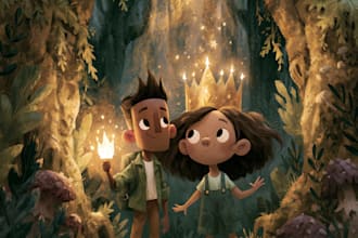 children book illustrations and children book cover
