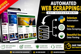 create selenium bot for web automation, scraping and tasks