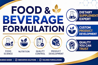 develop food, beverage and dietary supplement formulations