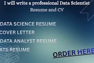 write a professional data scientist resume and CV
