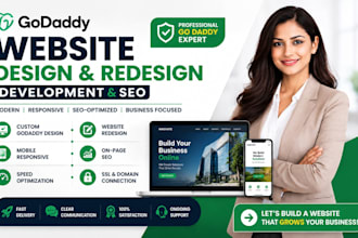 godaddy website design, godaddy redesign, website development and SEO