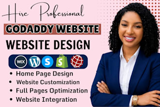 godaddy website design, godaddy redesign, website development and SEO