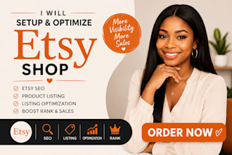 setup etsy shop, etsy seo, etsy product listing, etsy optimization, etsy rank