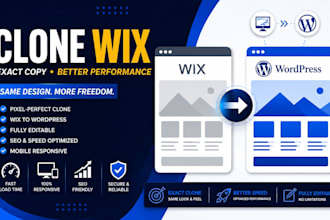 copy, clone or duplicate any website to wix or wordpress