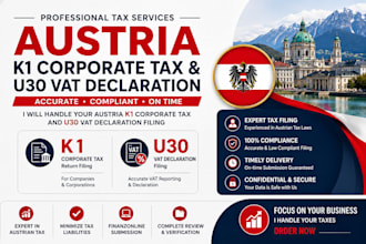 file your austria k1 corporate tax and u30 vat declaration filing