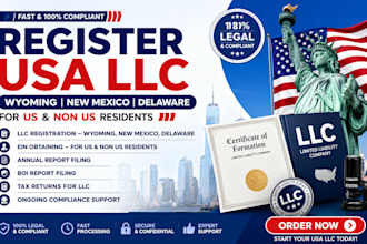 register US llc, ein number, wyoming llc, annual report and boi report filing