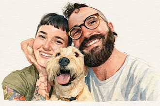 draw  a watercolor illustration