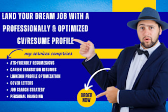 write professional ats resume CV cover letter do resume design optimize linkedln