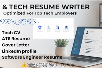 write ats IT resume, cybersecurity, software engineer, data analyst and CV