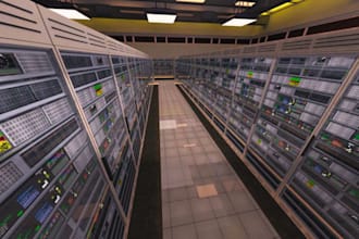 design data center, server room, modular data center and IT infrastructure