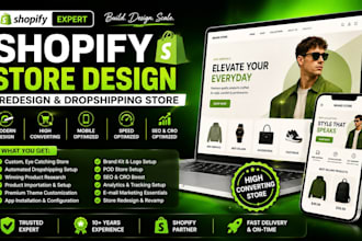 revamp shopify website clone copy shopify redign dropshipping store design