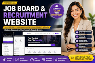 design job board website, recruitment website, staffing website, job portal