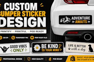 design custom bumper stickers, car stickers and vinyl decals