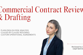 review, summarise and draft commercial contracts