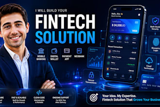 develop fintech app, mobile banking app, digital wallet,  payment app, neobank
