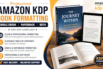 design and format your KDP paperback and ebook