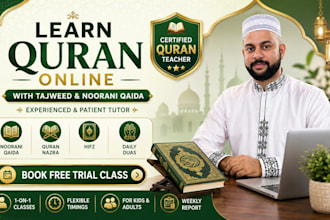 teach quran online with proper tajweed and noorani qaida