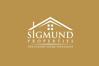 design minimalist luxury real estate agency logo