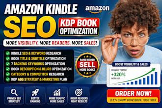 do amazon kindle SEO, KDP optimization and ebook marketing to improve visibility