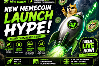 pump new token launch hype memecoin, presale, telegram, twitter promotion