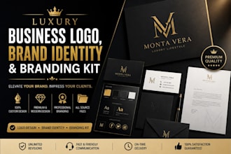 luxury business logo, brand identity and branding kit