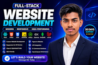 build, rebuild website development as full stack developer, front end devloper