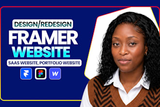 design framer saas website or portfolio and redesign framer template