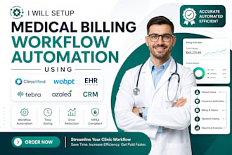 setup medical billing workflow automation clinicmind webpt ehr tebra azalea crm