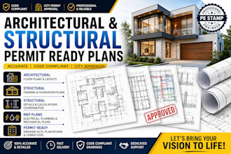create permit ready architectural drawings plumbing plans mep for sc mn nc ga