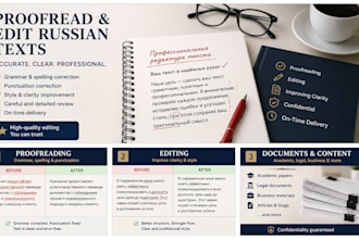 proofread and edit russian and georgian texts professionally