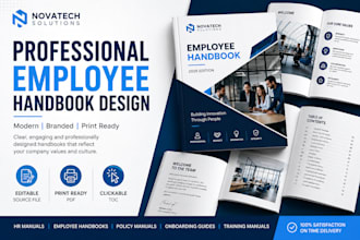 design a modern employee handbook HR manual and company policy guide
