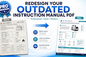 redesign your outdated instruction manual PDF professionally