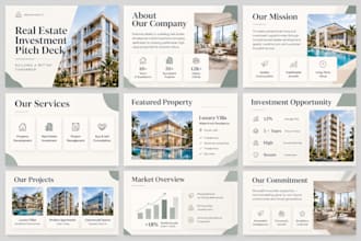 design real estate brochure property listin construction architecture pitch deck