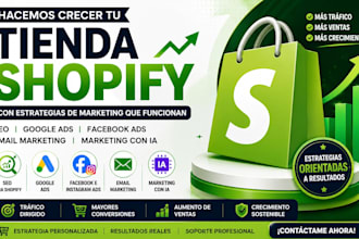 haz crecer tu tienda shopify con SEO google ads meta ads email marketing