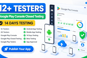 provide 12 testers for google play console closed testing