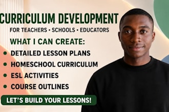 develop interactive curriculum detailed lesson plans for teachers and schools