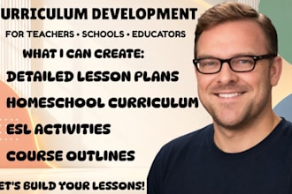 develop interactive curriculum detailed lesson plans for teachers and schools
