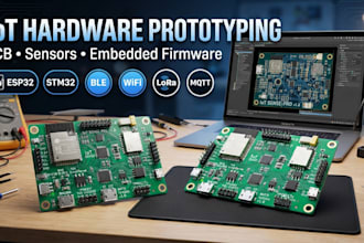 create iot hardware prototype with pcb, sensor and microcontroller integration